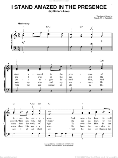 I Stand Amazed In The Presence (My Savior's Love)