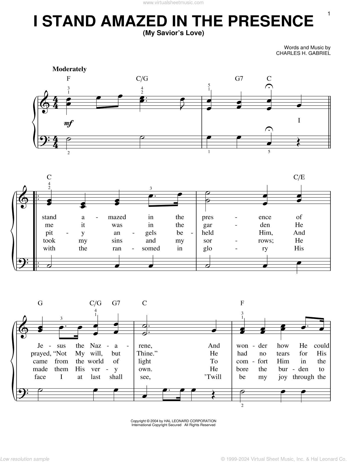 I Stand Amazed In The Presence (My Savior's Love)