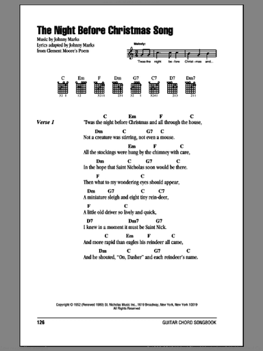The Night Before Christmas Song