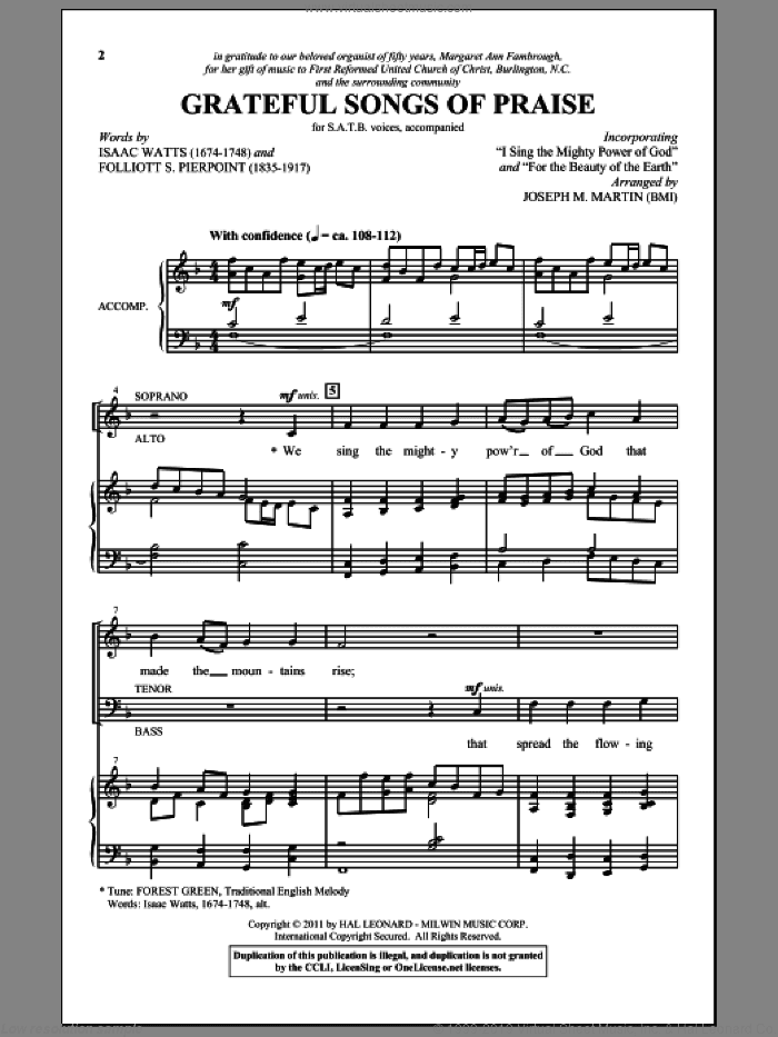 Grateful Songs Of Praise