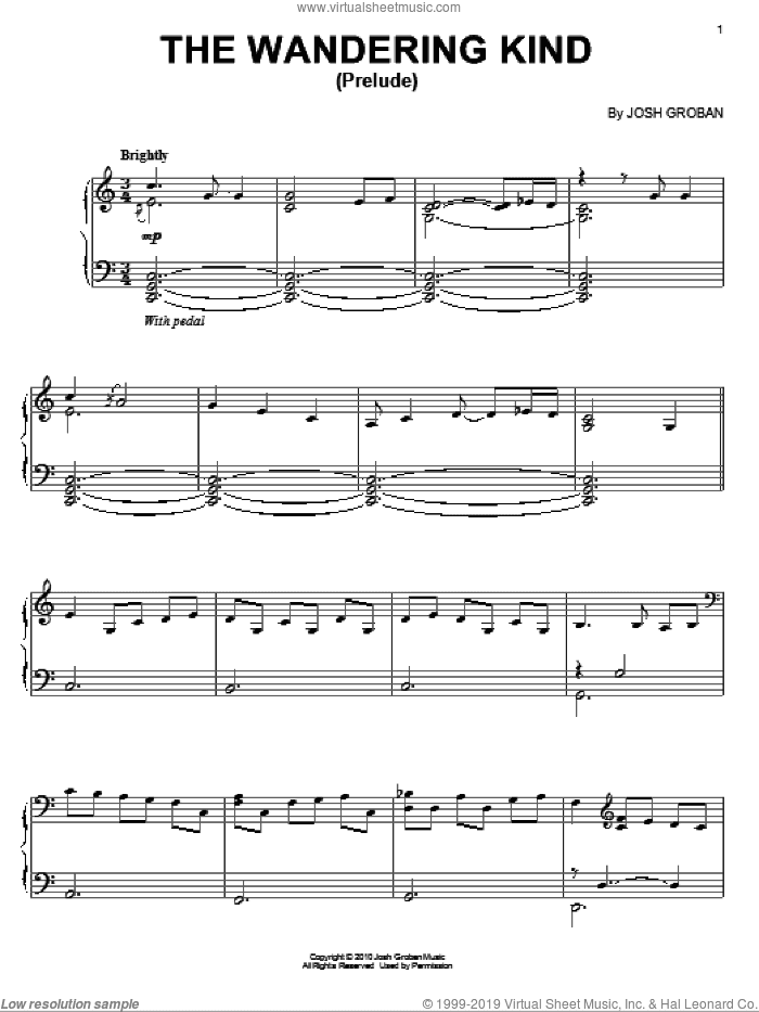 The Wandering Kind (Prelude), (intermediate)