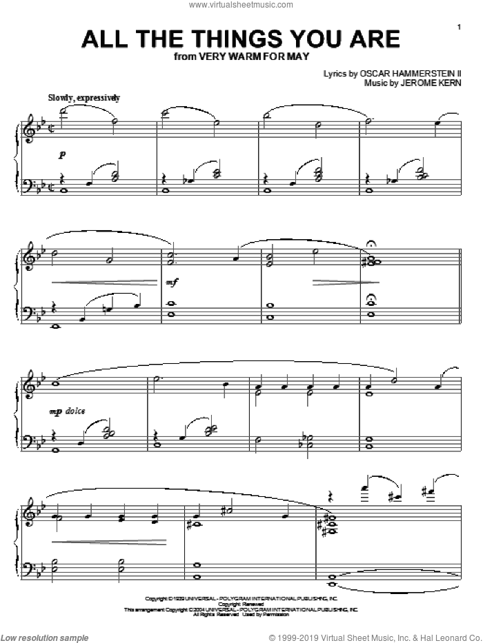 All The Things You Are (arr. Phillip Keveren)