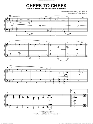 Cheek To Cheek (arr. Phillip Keveren)