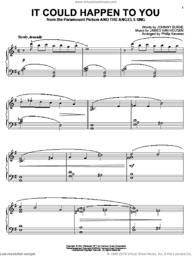 It Could Happen To You (arr. Phillip Keveren)