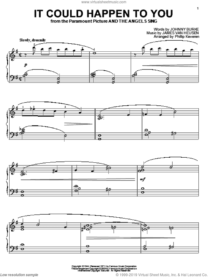 It Could Happen To You (arr. Phillip Keveren)