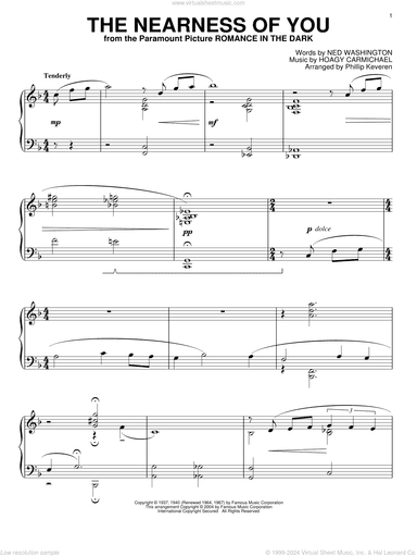 The Nearness Of You (arr. Phillip Keveren)