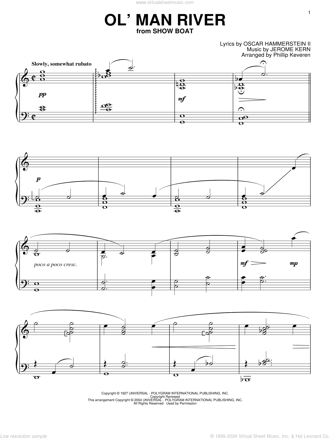 Ol' Man River (arr. Phillip Keveren)