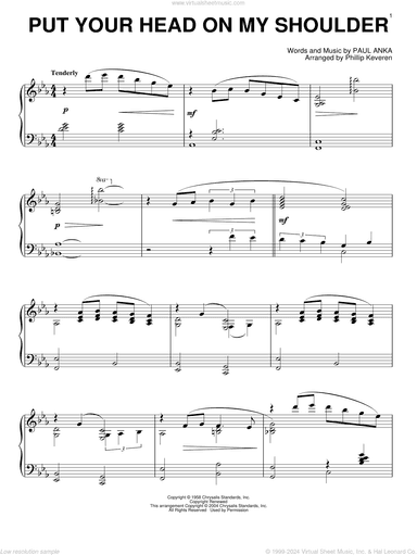 Put Your Head On My Shoulder (arr. Phillip Keveren)