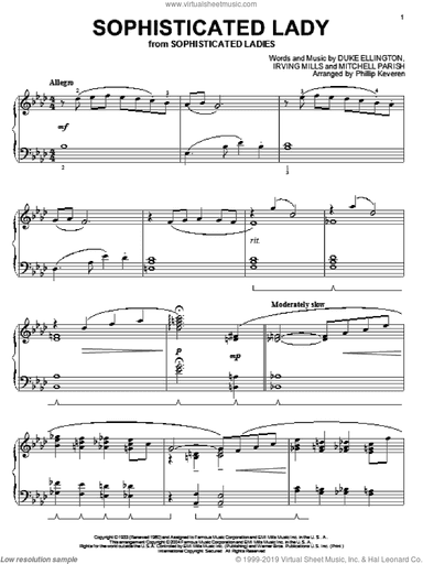 Sophisticated Lady (arr. Phillip Keveren)