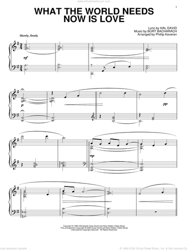 What The World Needs Now Is Love (arr. Phillip Keveren)