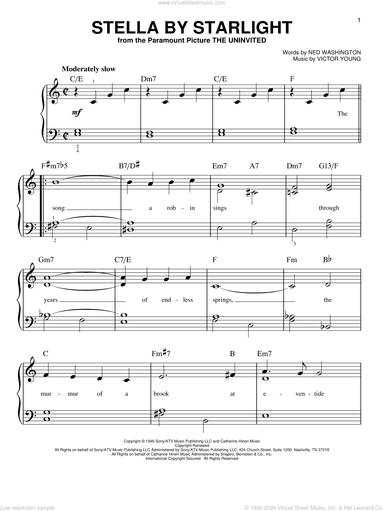 Stella By Starlight, (beginner)