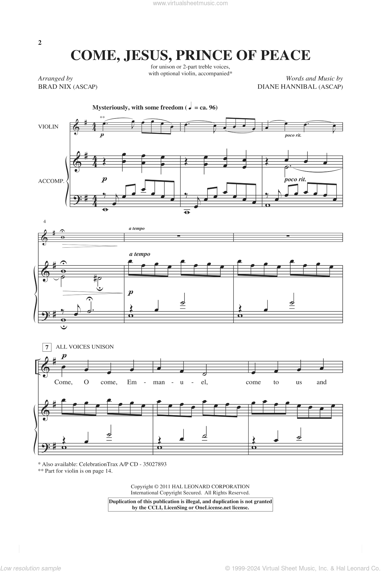 Come, Jesus, Prince Of Peace