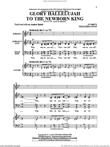 Glory Hallelujah To The Newborn King