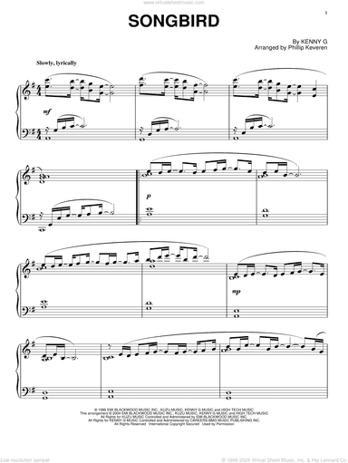 Songbird (arr. Phillip Keveren)