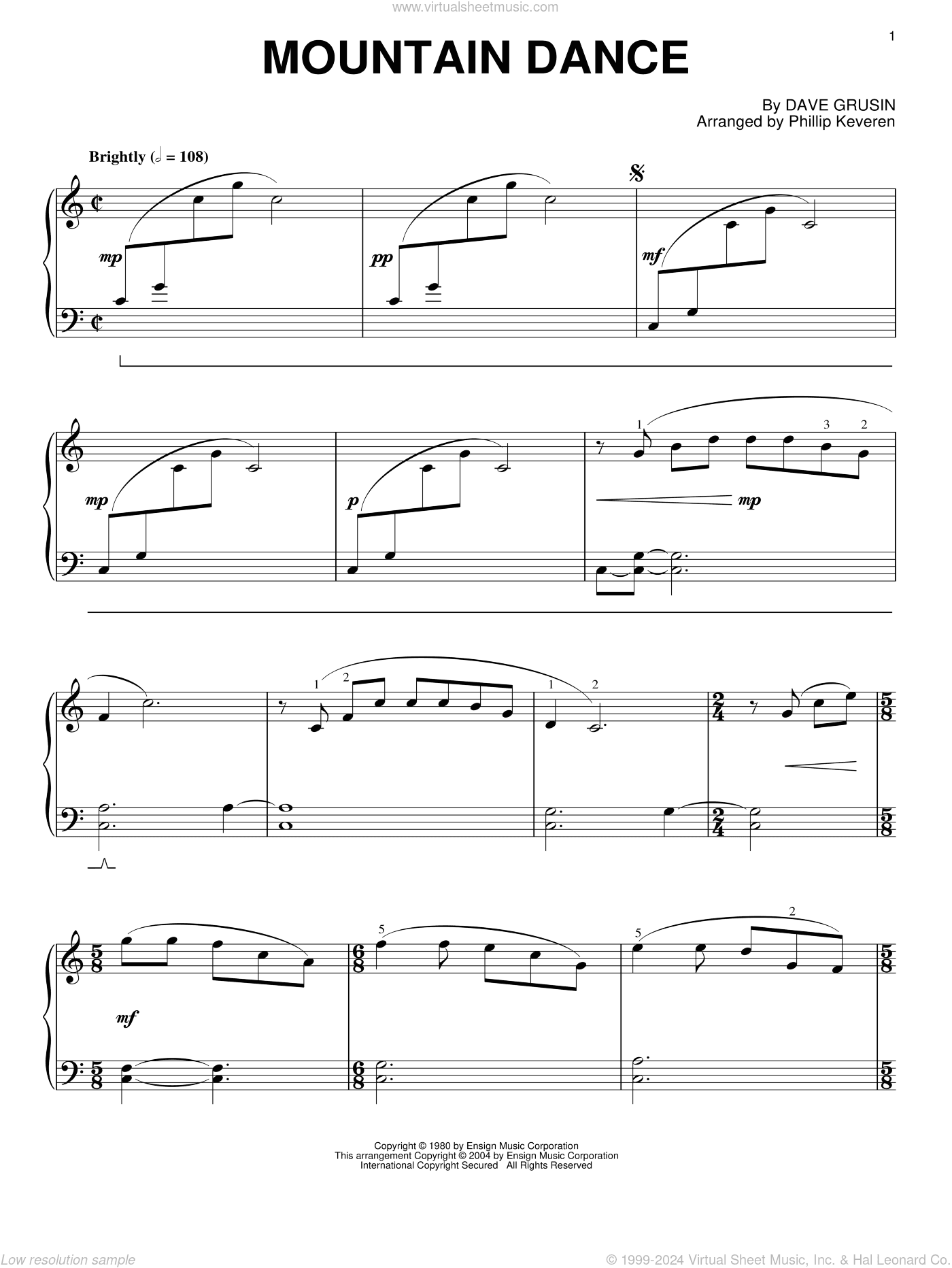 Mountain Dance (arr. Phillip Keveren)