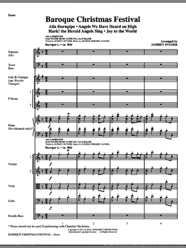 Baroque Christmas Festival (Medley) (complete set of parts)