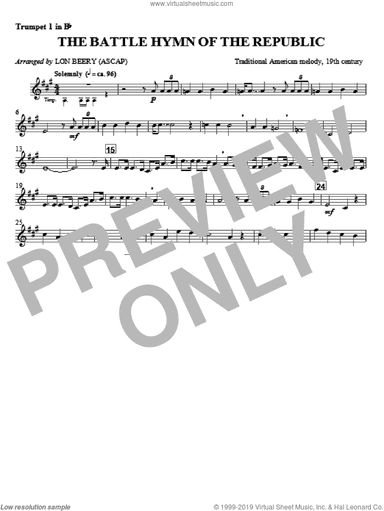 Battle Hymn Of The Republic (complete set of parts)