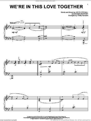 We're In This Love Together (arr. Phillip Keveren)