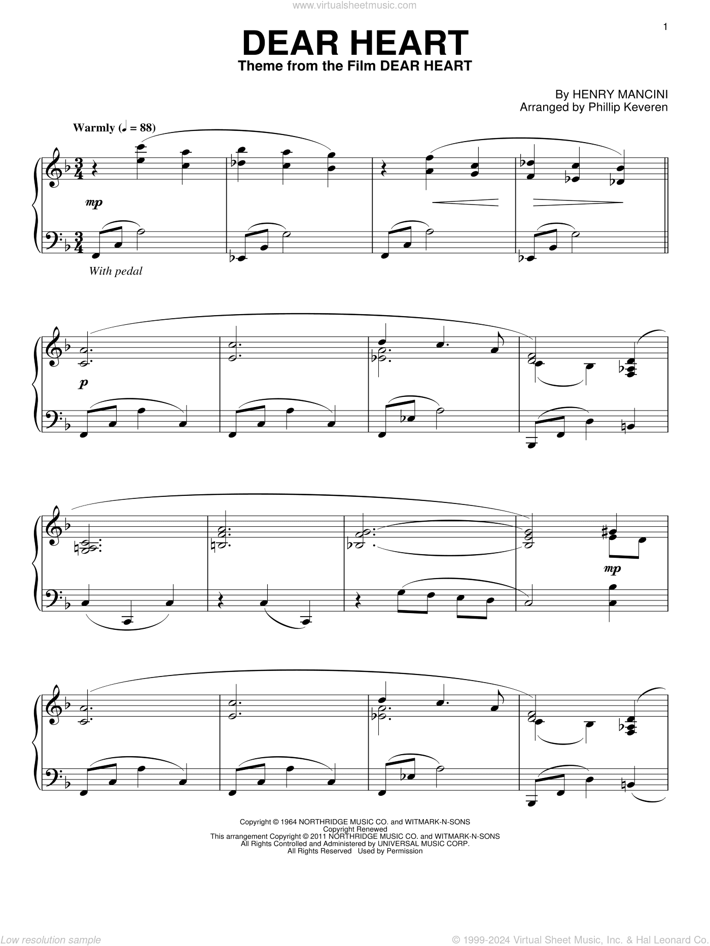Dear Heart (arr. Phillip Keveren)
