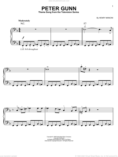Peter Gunn Theme, (easy)