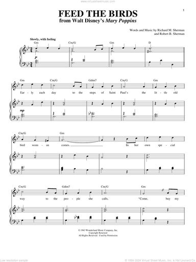 Feed The Birds (Tuppence A Bag) (from Mary Poppins)