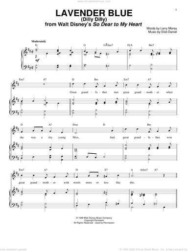 Lavender Blue (Dilly Dilly) (from So Dear To My Heart)