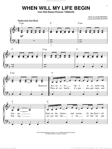 When Will My Life Begin? (from Tangled), (easy)
