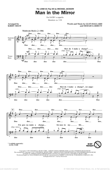 Man In The Mirror (arr. Kirby Shaw)