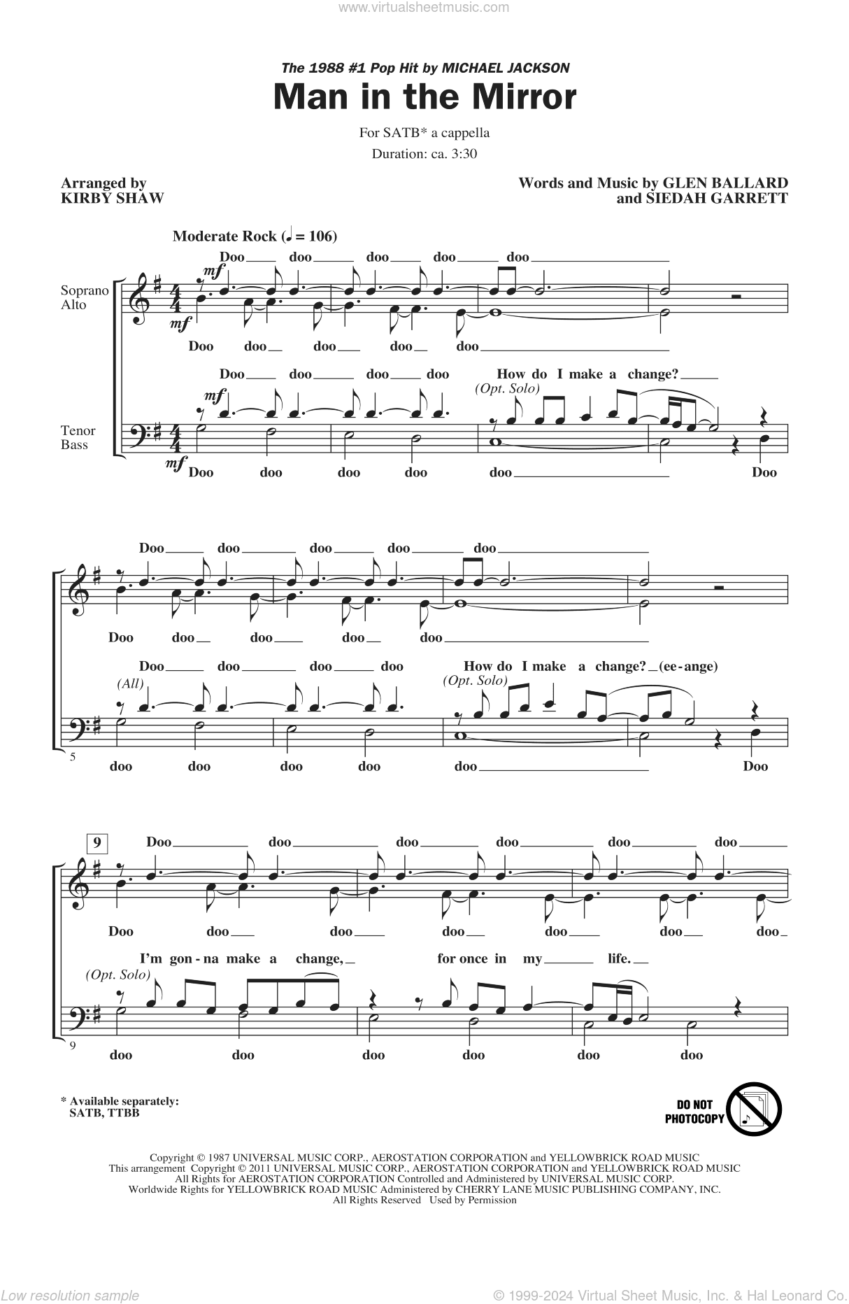 Man In The Mirror (arr. Kirby Shaw)