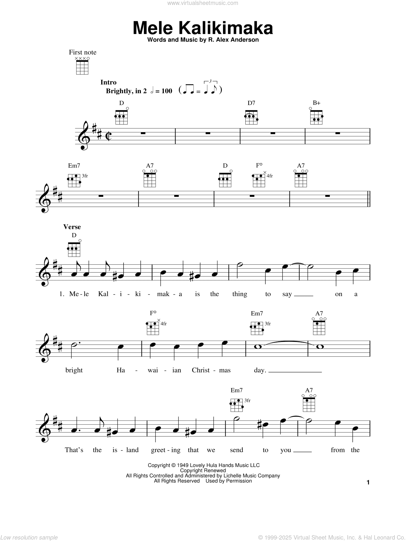 Mele Kalikimaka (arr. Fred Sokolow)