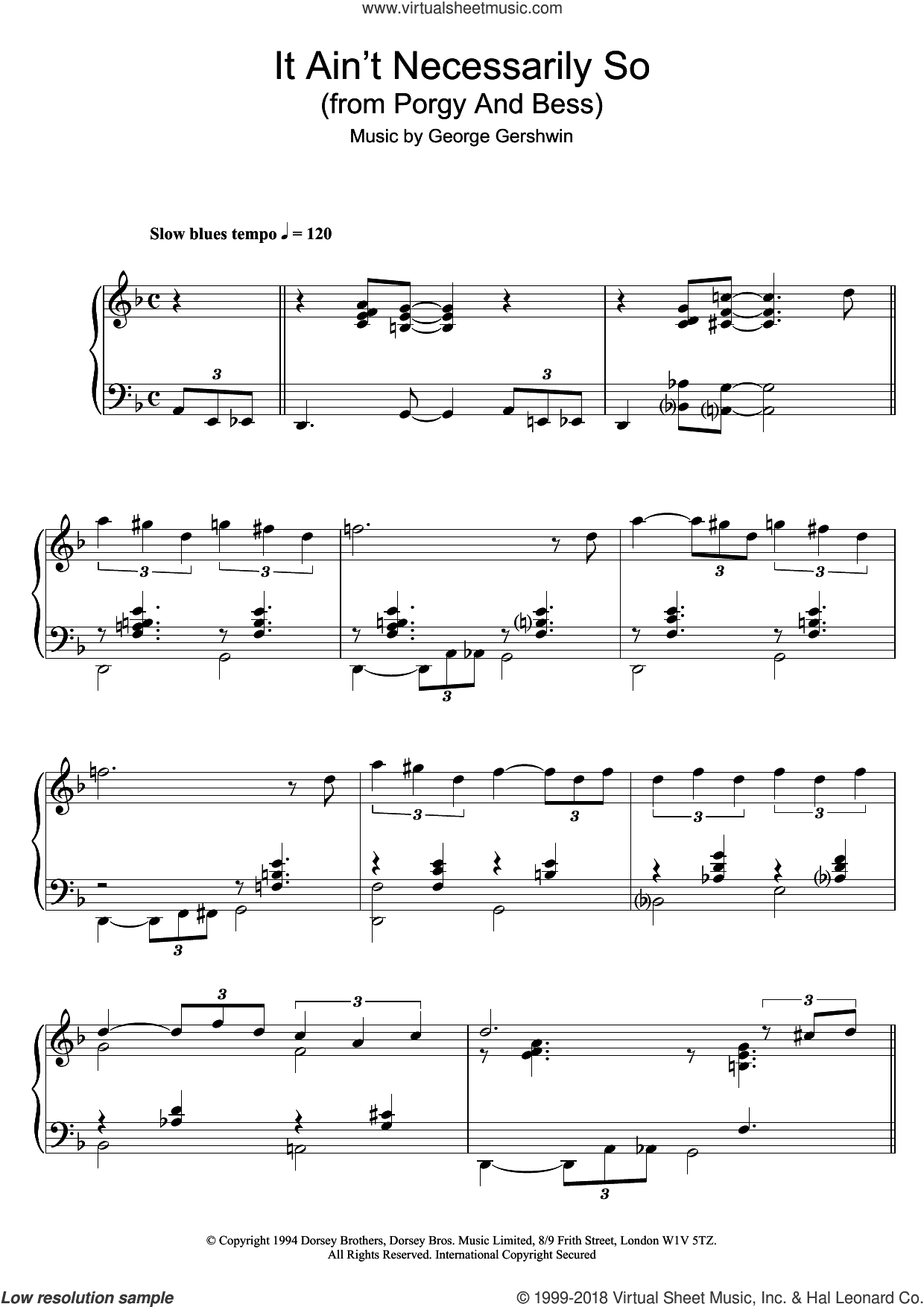 It Ain't Necessarily So (from Porgy And Bess)