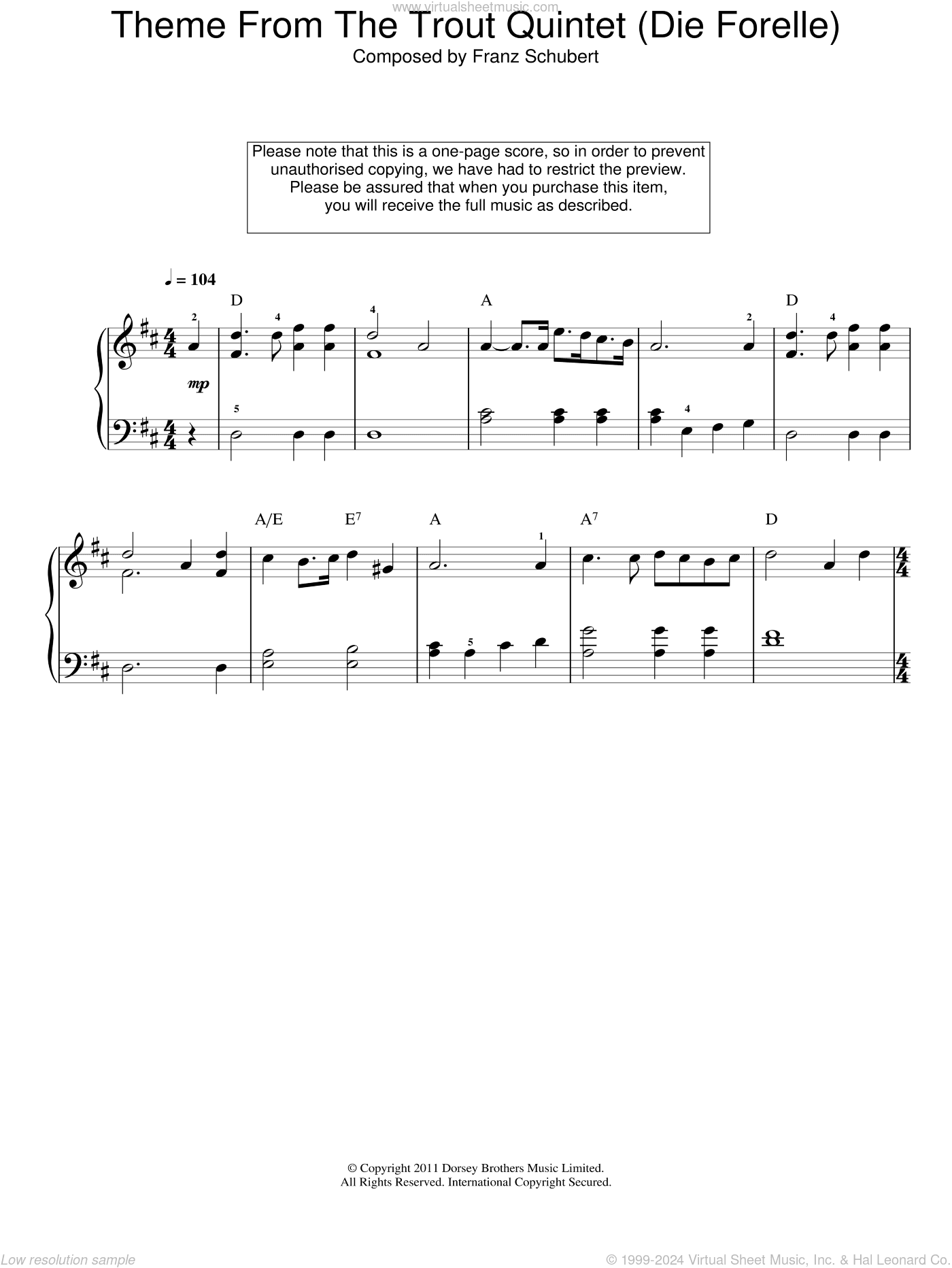 Theme From The Trout Quintet (Die Forelle)