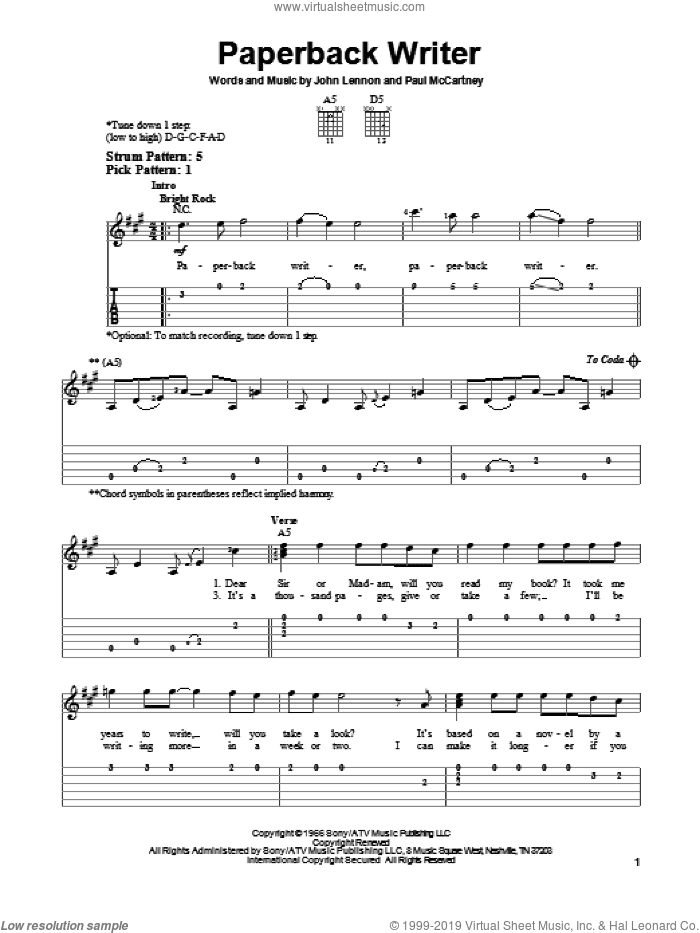 Paperback Writer