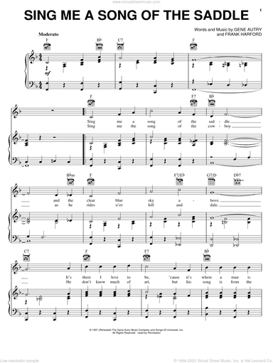 Sing Me A Song Of The Saddle