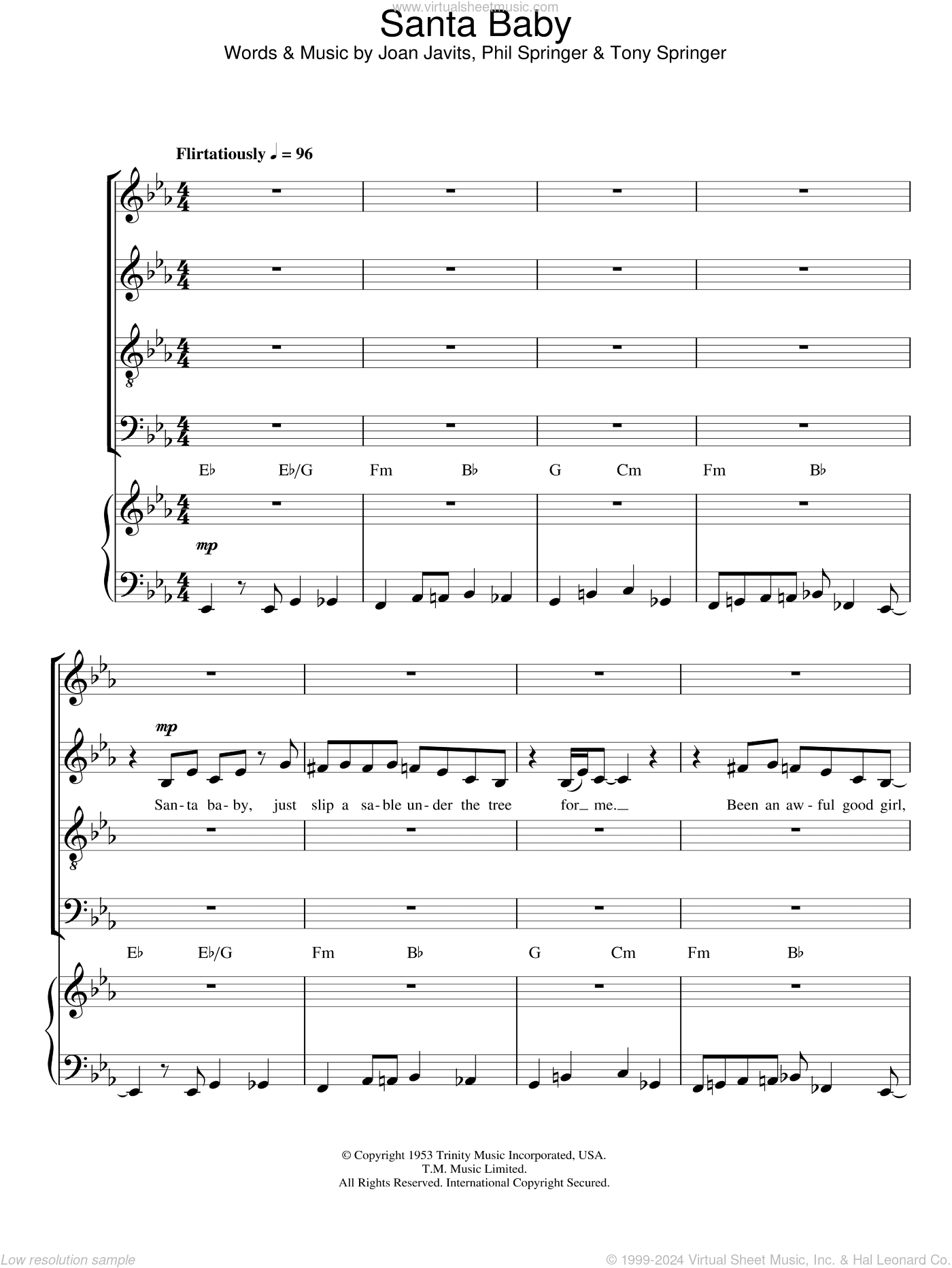 Santa Baby (arr. Jonathan Wikeley)