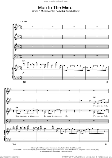 Man In The Mirror (arr. Jonathan Wikeley)