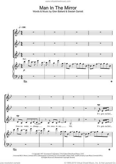 Man In The Mirror (arr. Jonathan Wikeley)