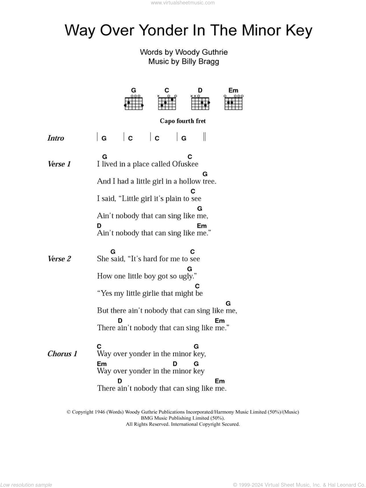 Way Over Yonder In The Minor Key