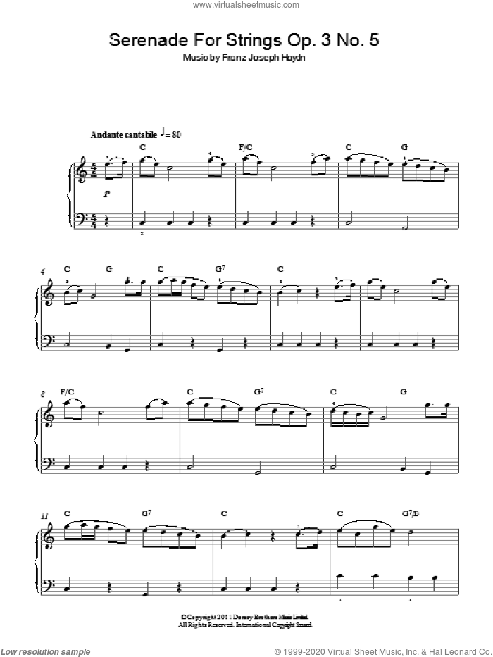 Serenade For Strings Op. 3 No. 5