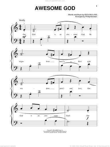 Awesome God (arr. Phillip Keveren)