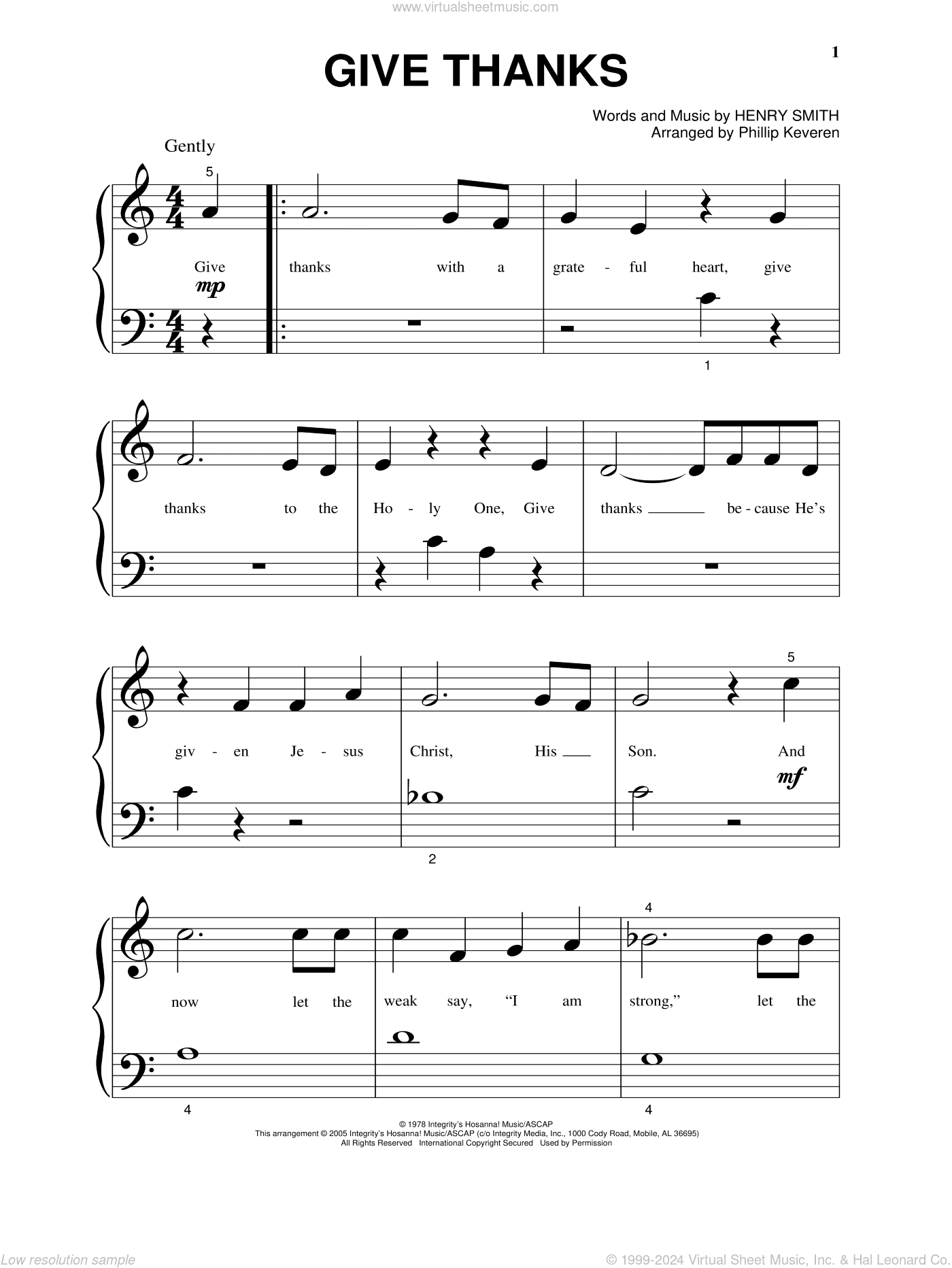 Give Thanks (arr. Phillip Keveren)