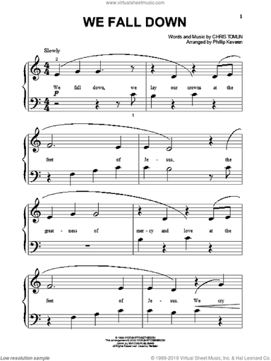 We Fall Down (arr. Phillip Keveren), (beginner)