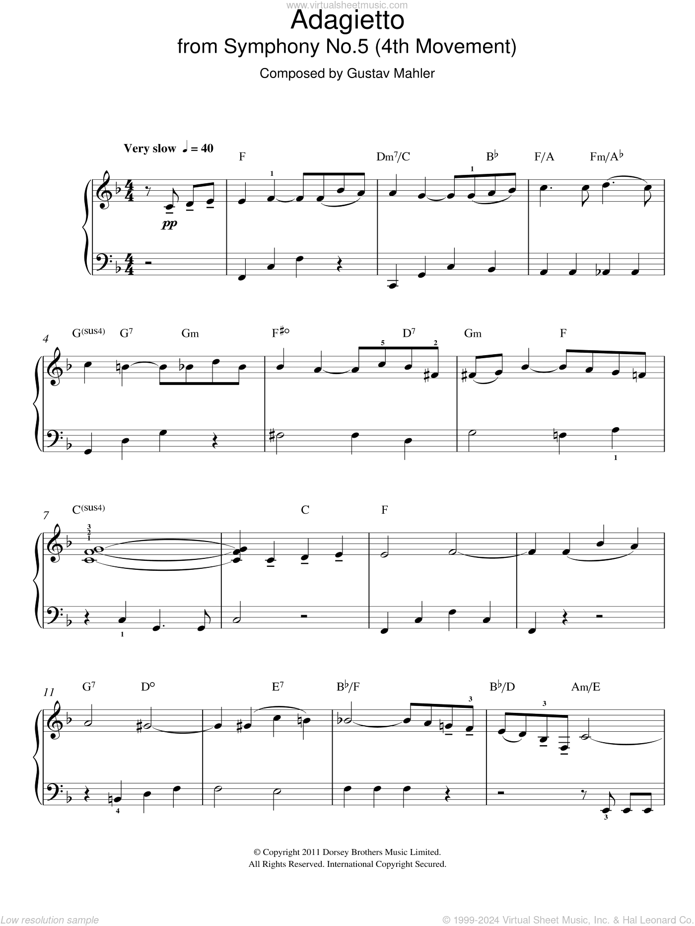Adagietto from Symphony No.5 (4th Movement)