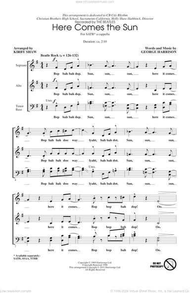 Here Comes The Sun (arr. Kirby Shaw)