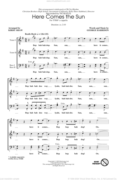 Here Comes The Sun (arr. Kirby Shaw)