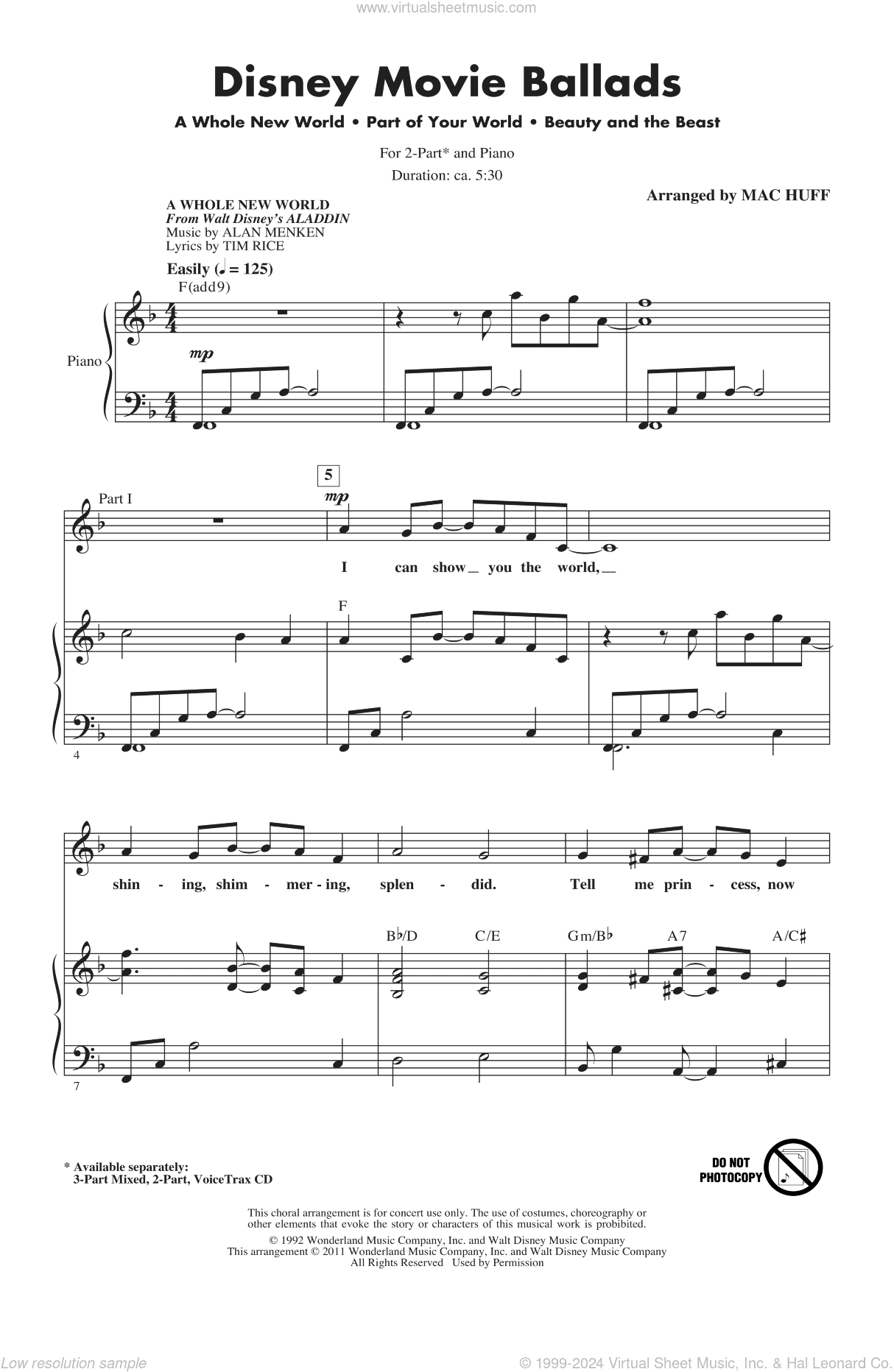 Disney Movie Ballads (Medley) (arr. Mac Huff)