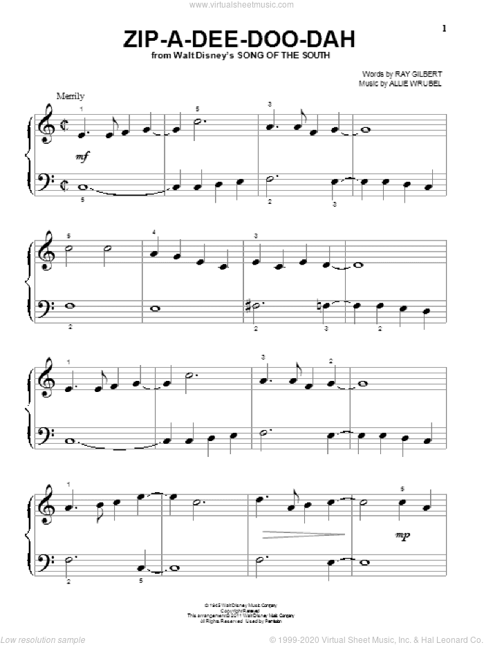 Zip-A-Dee-Doo-Dah (from Song Of The South)