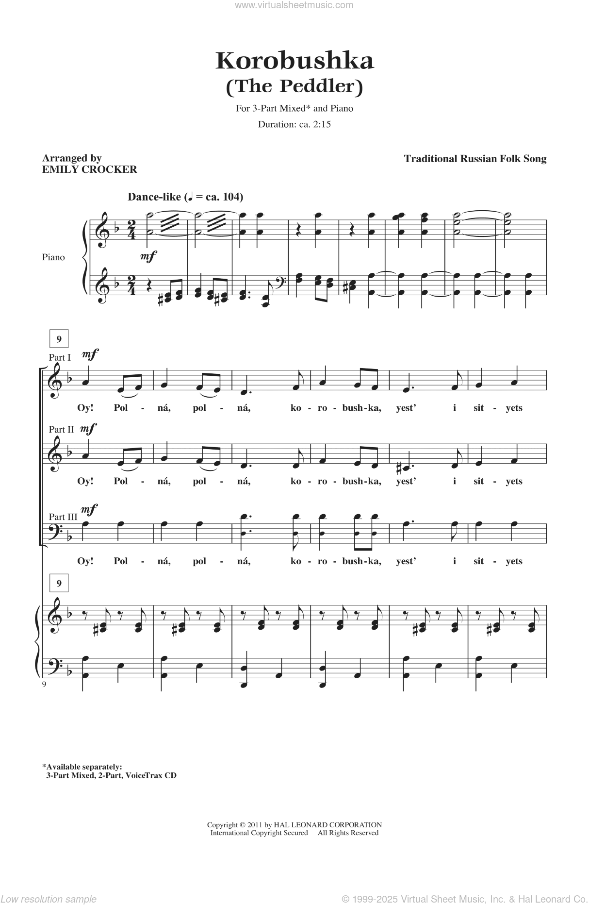 Korobushka (arr. Emily Crocker)