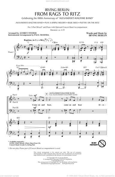Irving Berlin: From Rags To Ritz (Medley)