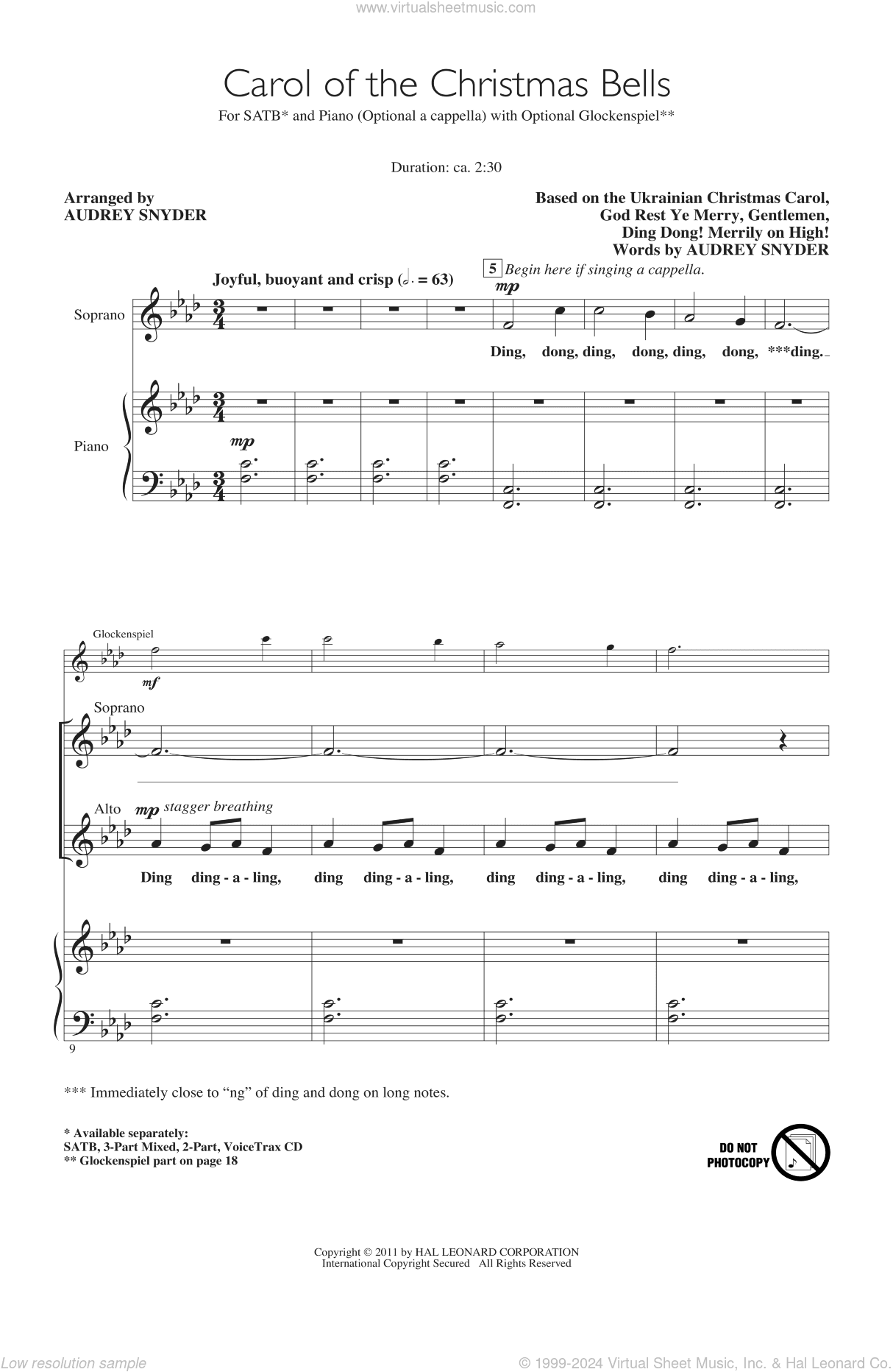 Carol Of The Christmas Bells